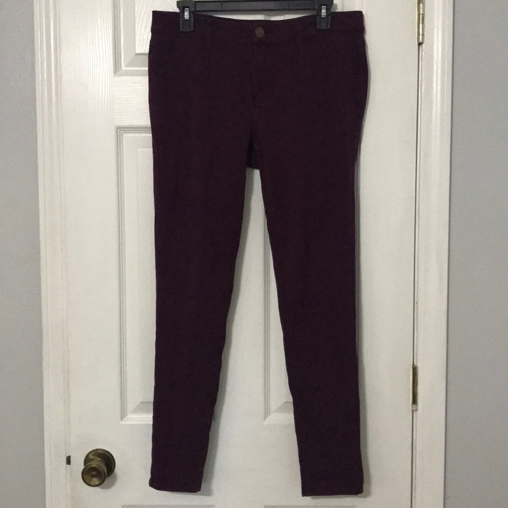 Plum colored jeggings